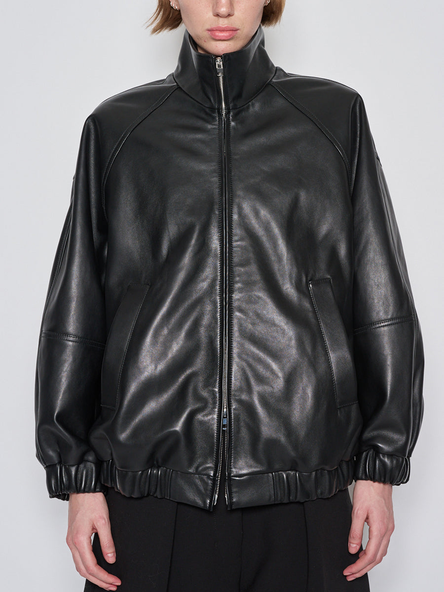 Globe Leather Jacket in Black