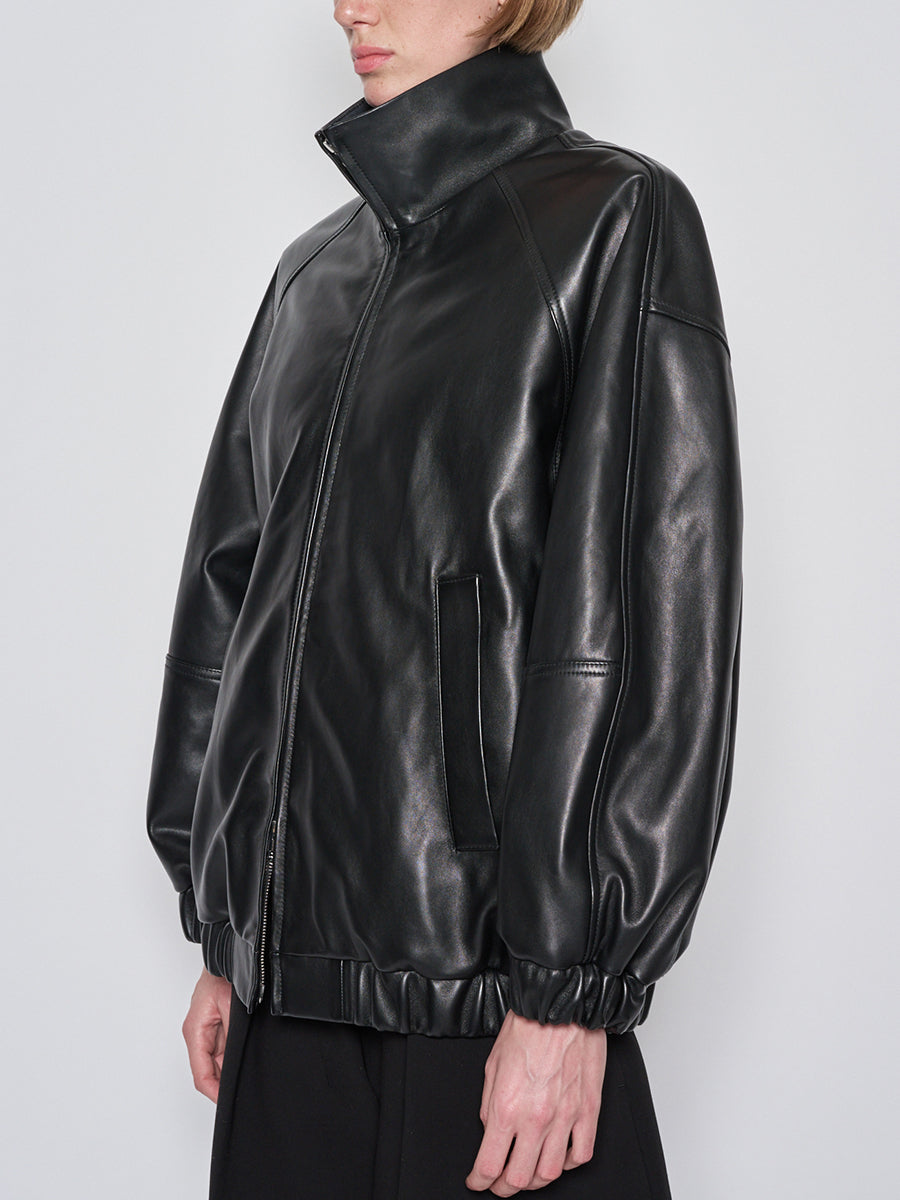 Globe Leather Jacket in Black