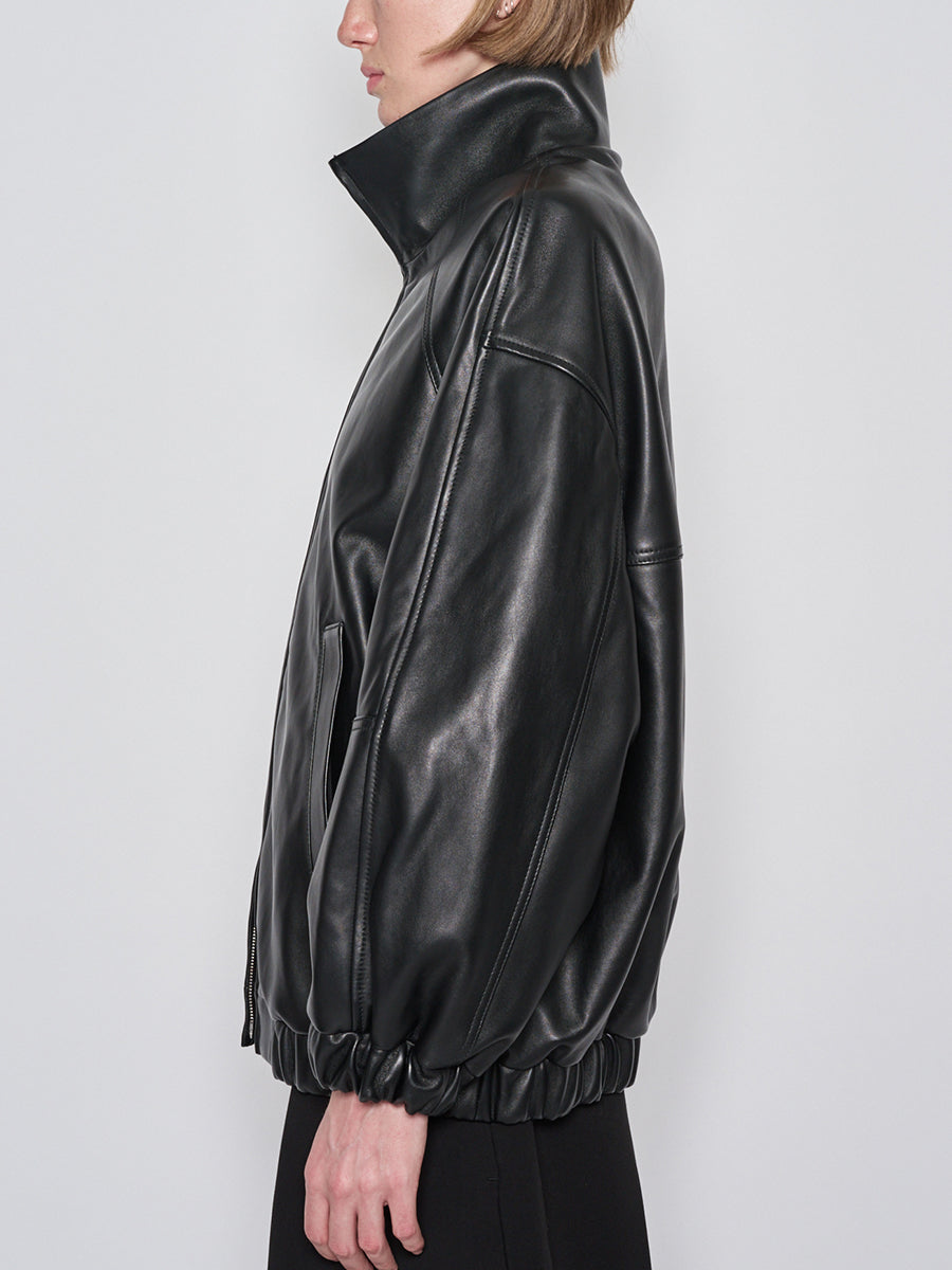 Globe Leather Jacket in Black