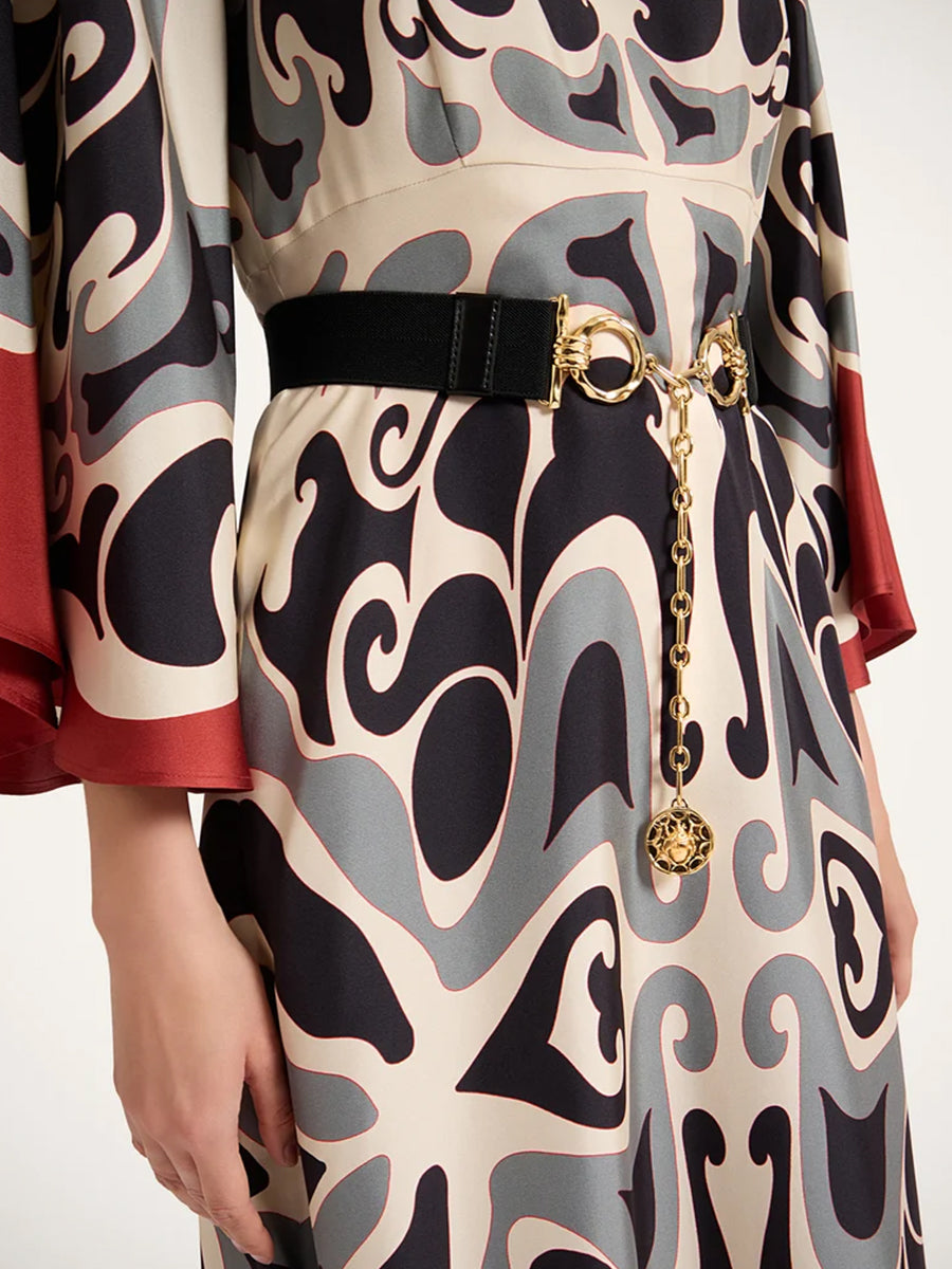 La DoubleJ Golden Brass Medallion Belt in Black | Shop at Adam Heath, Western Australia