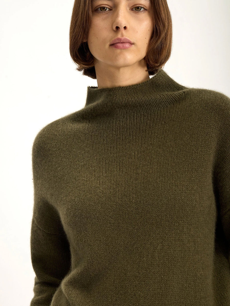 Jac + Jack Grayson Cashmere Sweater in Hunter