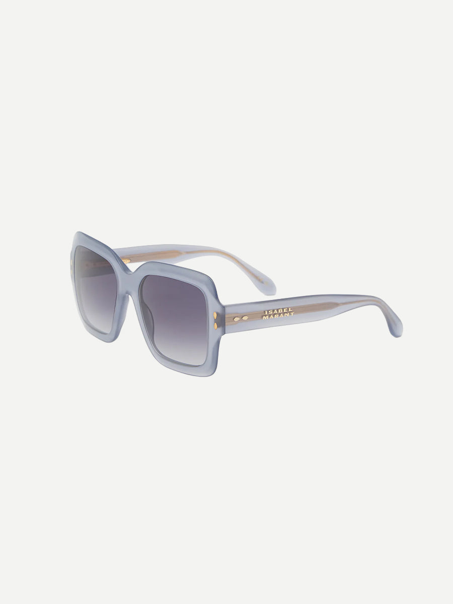 Isabel Marant Sundy dark grey square acetate sunglasses with gradient grey lenses