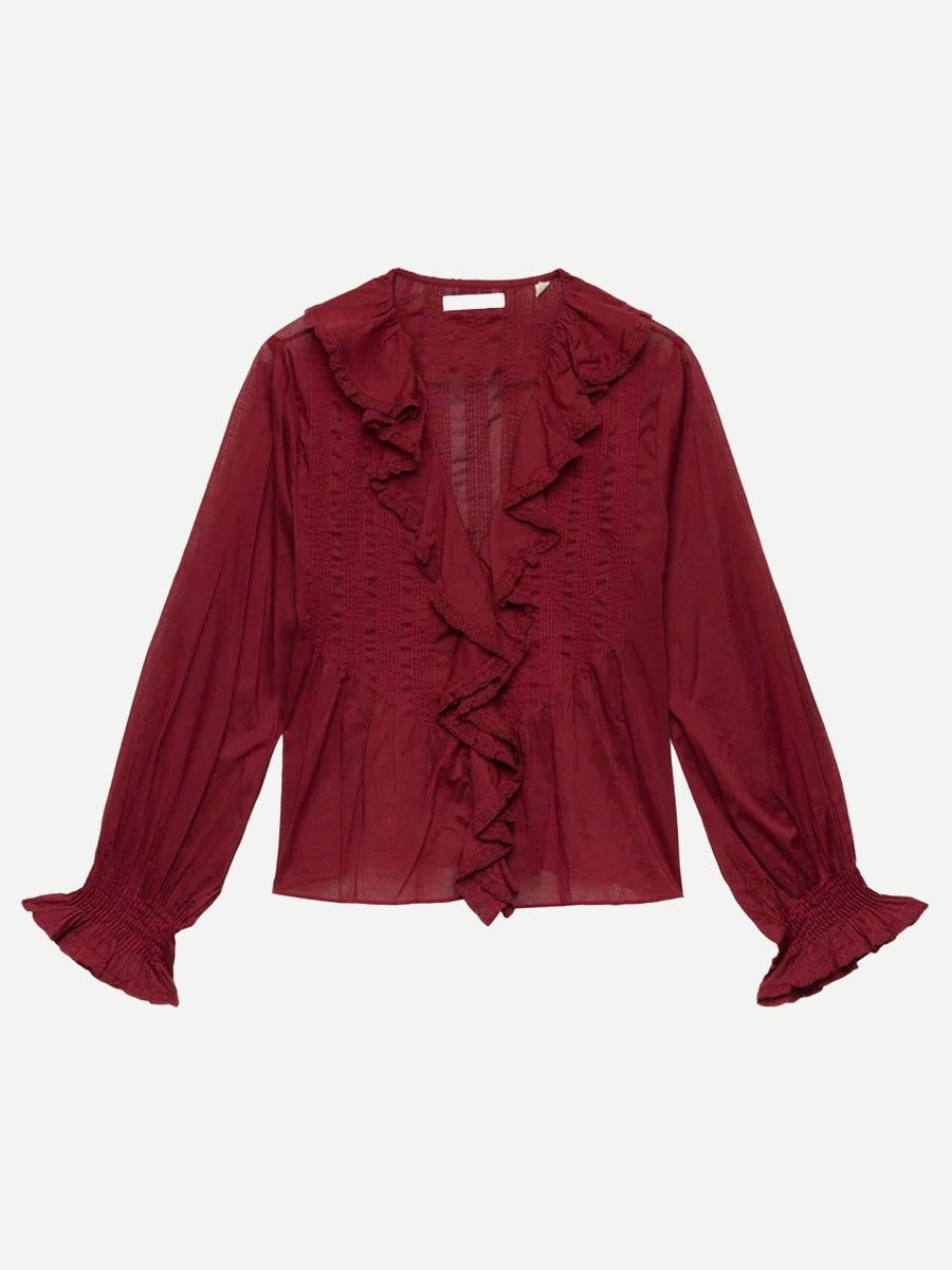 Doen Hardy Top in Deep Crimson | Show Now at Adam Heath in Western Australia