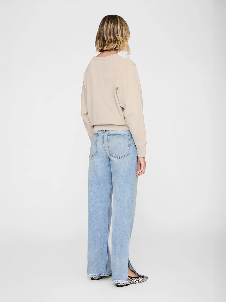 Harry Shrunken Sweatshirt Paris in Beige