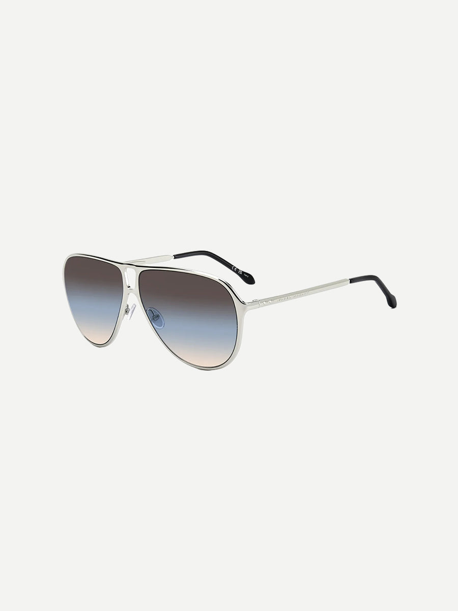 Isabel Marant Haylo Aviator in Palladium Brown Teal