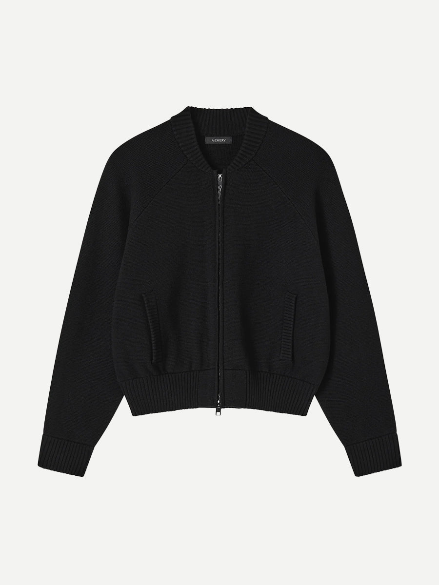 A.Emery Herman Knit Bomber in Black