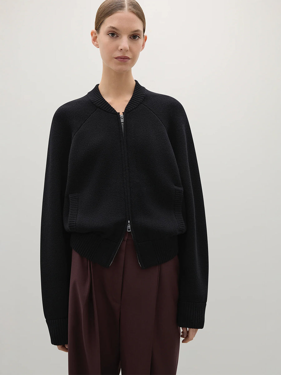 A.Emery Herman Knit Bomber in Black