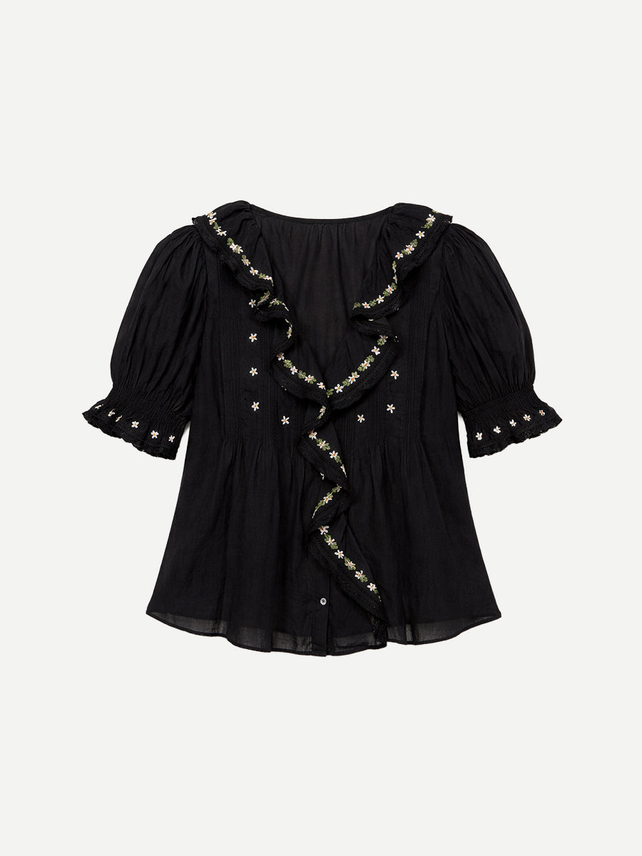 Doen Hettie Top in Black