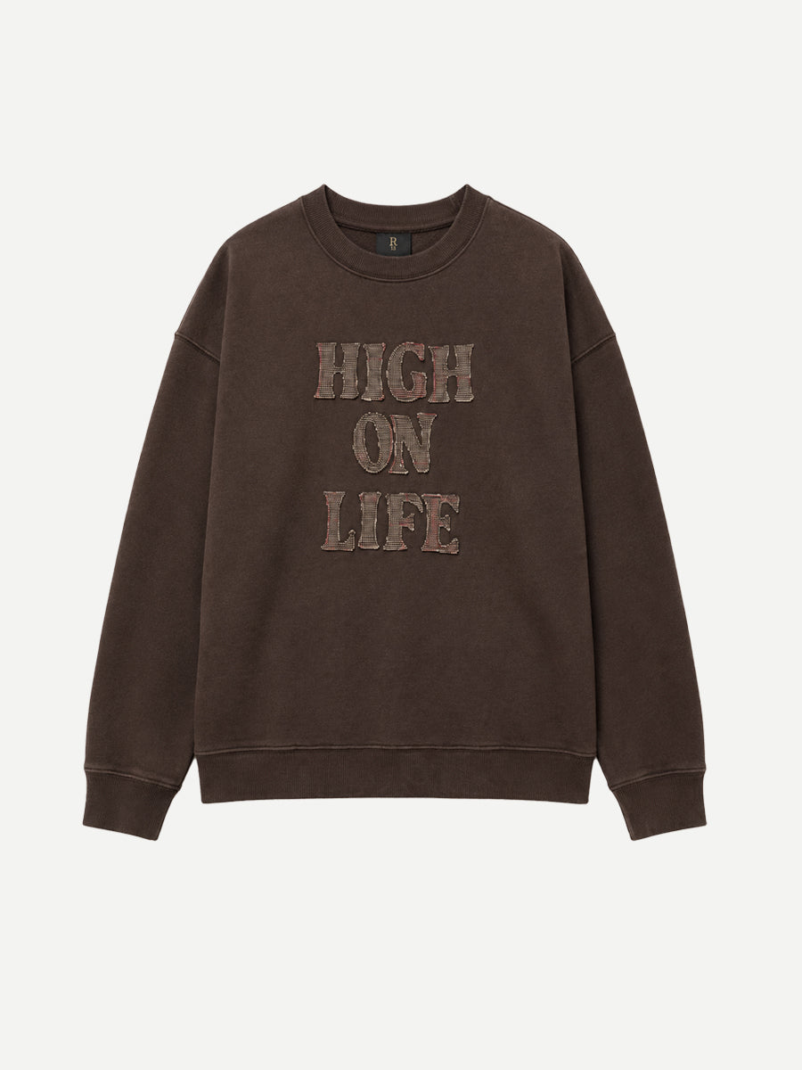 High on Life Oversized Crewneck Sweatshirt