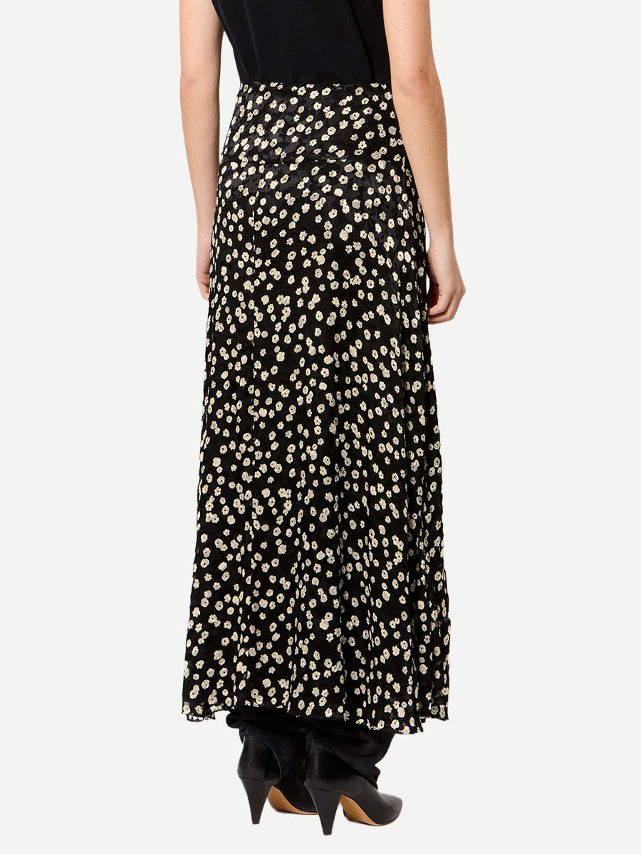 Hilza Skirt in Black/Ecru