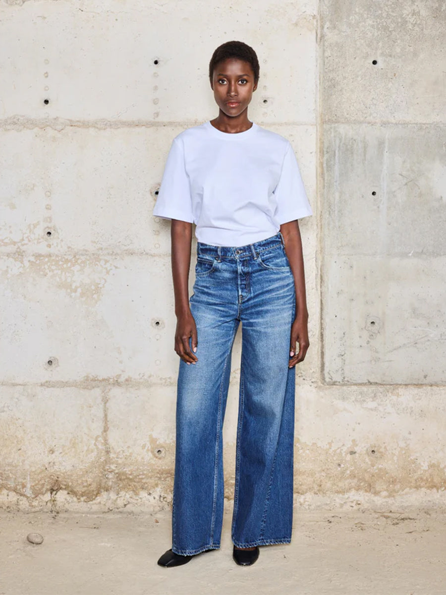 Boro Denim Hirosaki Wide Leg in Electric Storm