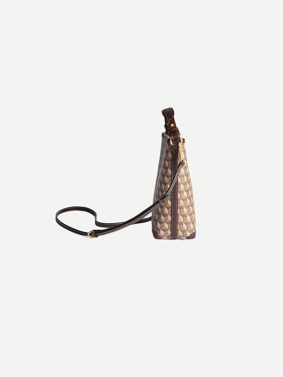 I am a Plastic Bag Mini Bucket in Truffle/Ebony
