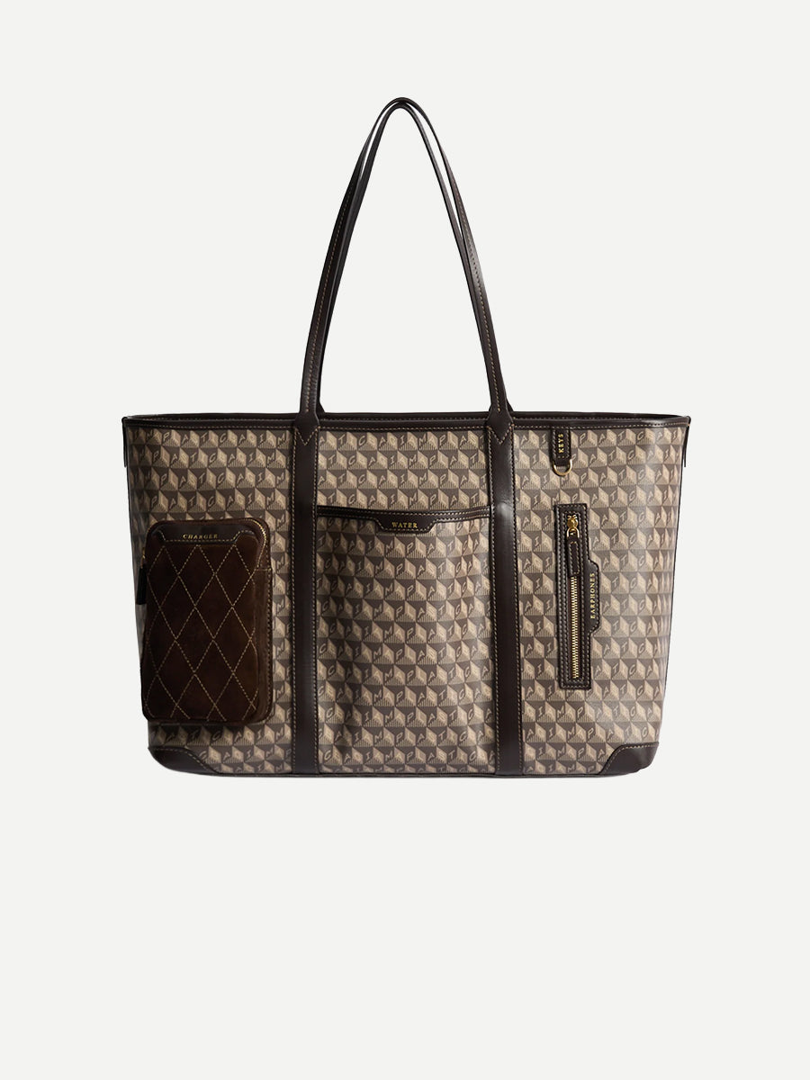 I am a Plastic Bag Inflight Tote in Truffle/Ebony