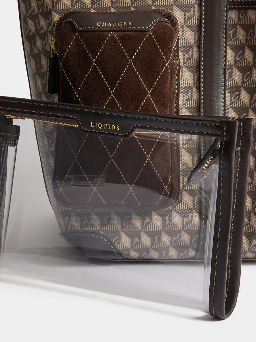 I am a Plastic Bag Inflight Tote in Truffle/Ebony