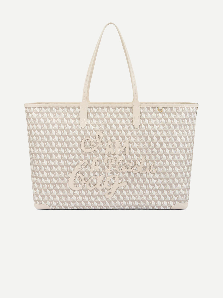 ANYA HINDMARCH | I am a Plastic Bag Zipped in Chalk
