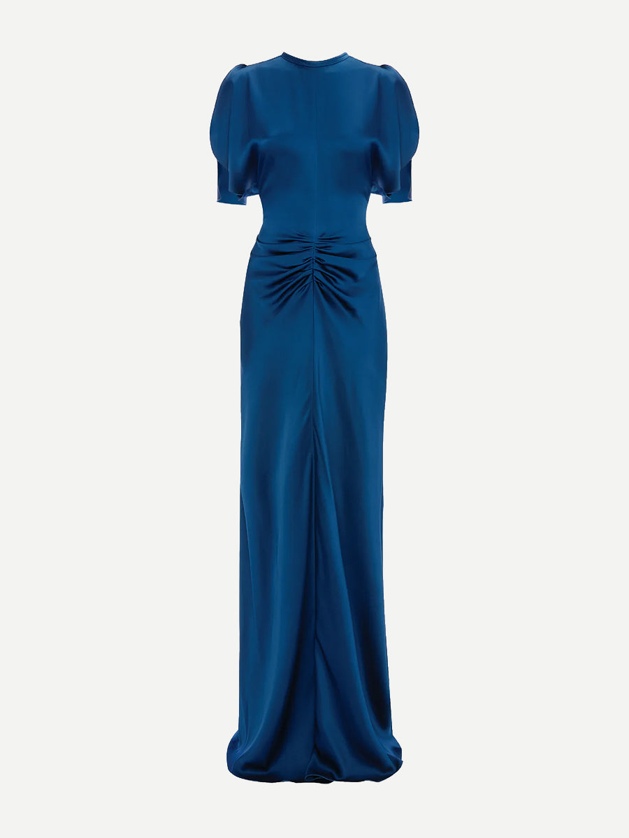 Victoria Beckham Isabella Gown in Dark Ocean