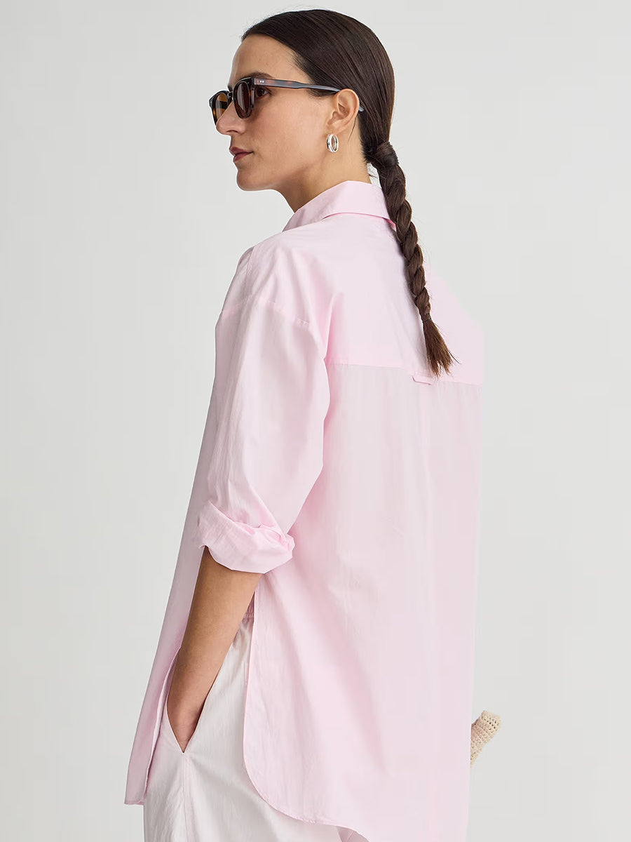 Apiece Apart Isolde Button Down Shirt in Rosewater