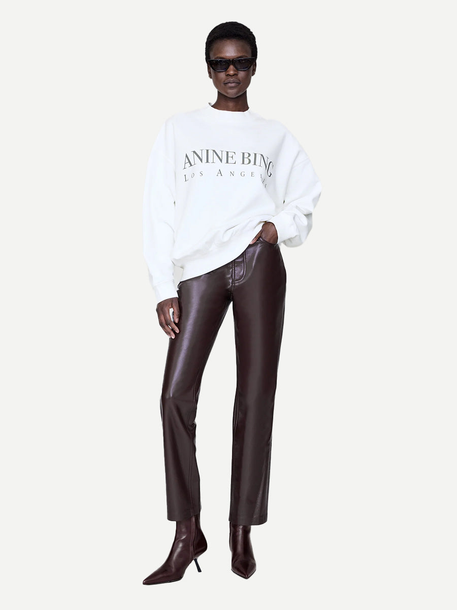 Anine Bing Jaci Sweatshirt Los Angeles in Ivory
