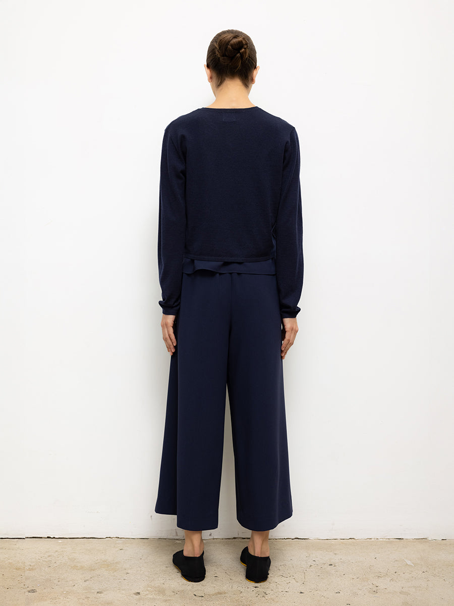 LESET James Crew Cardigan in Midnight