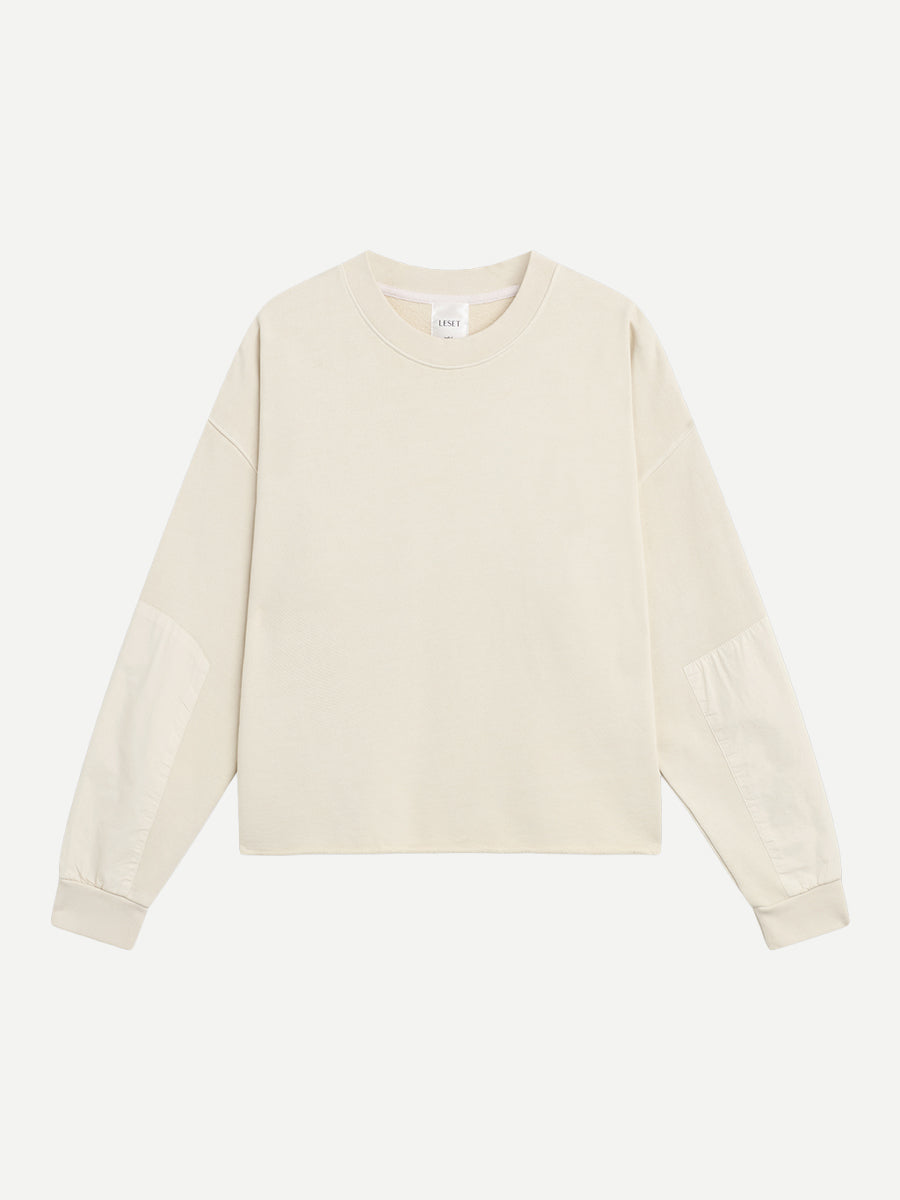 LESET Jamie Patch Crew in Chalk