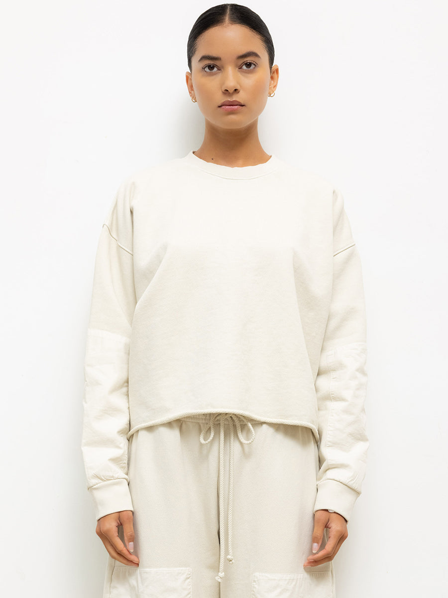 LESET Jamie Patch Crew in Chalk