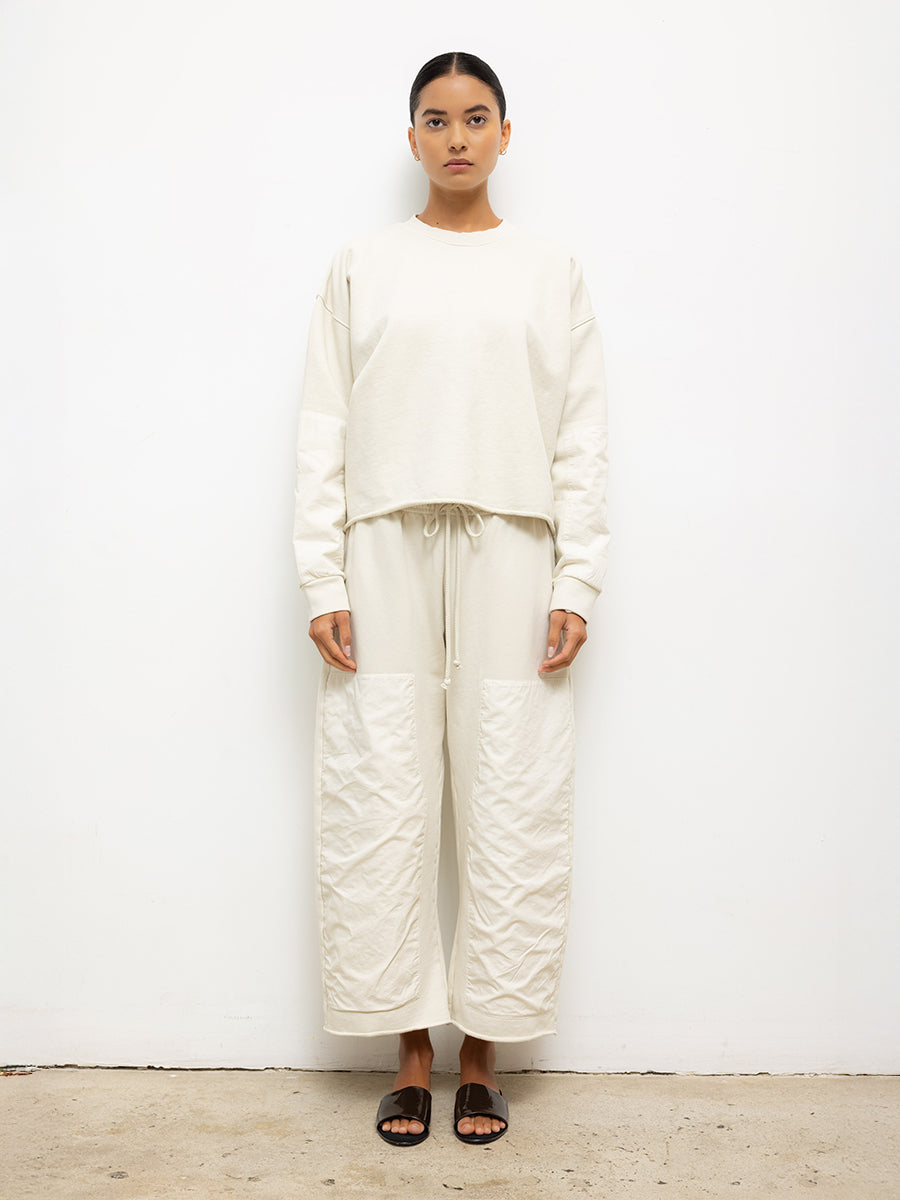 LESET Jamie Patch Crew in Chalk