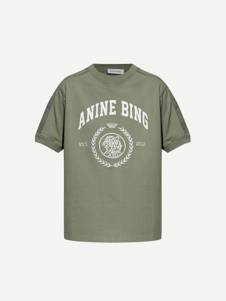 Anine Bing Jaylin Tee Collegiate in Washed Sage