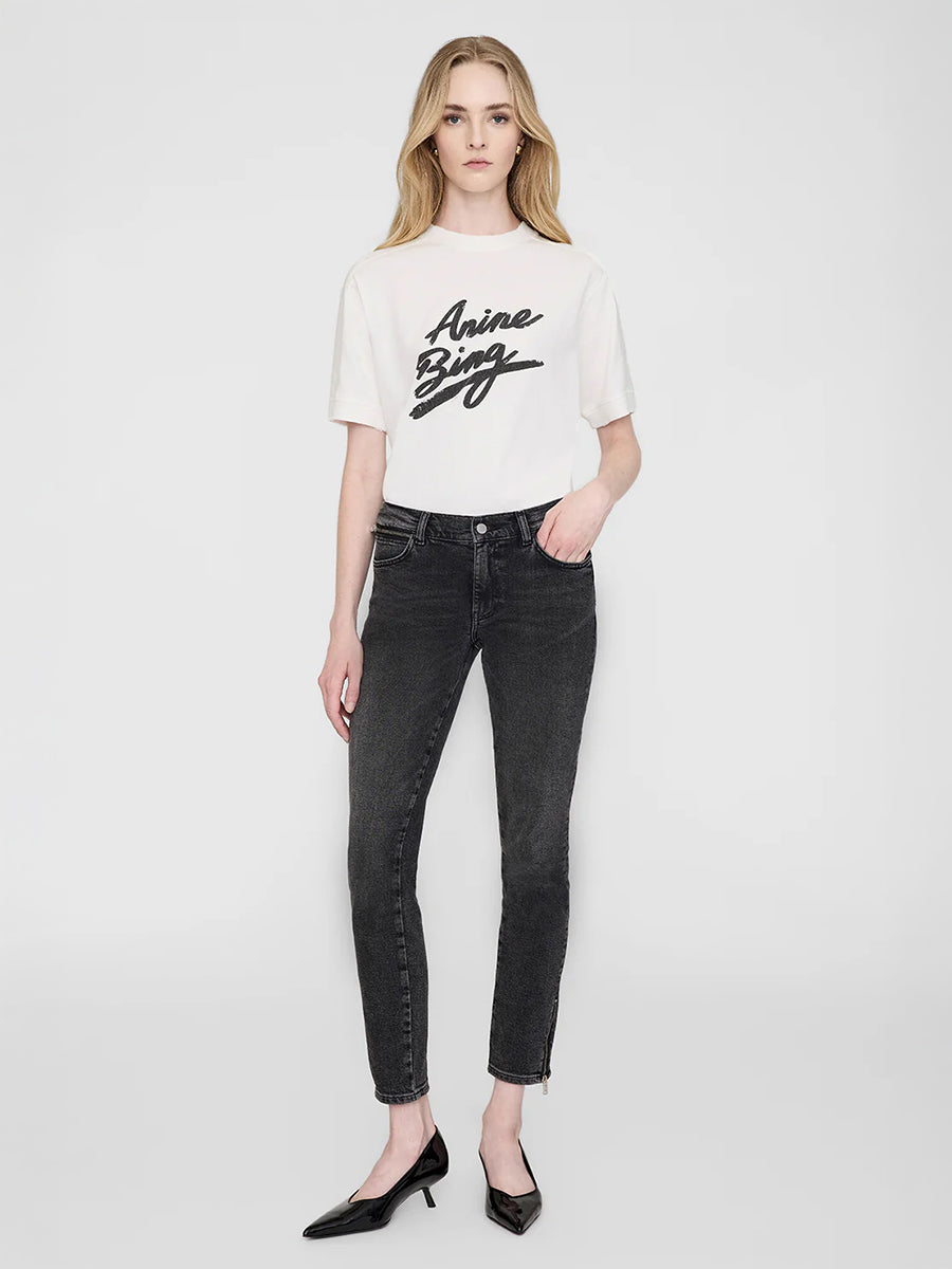 Anine Bing | Jaylin Tee Signature in Ivory