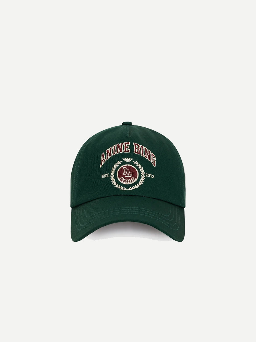 Jeremy Baseball Collegiate Cap in Deep Emerald