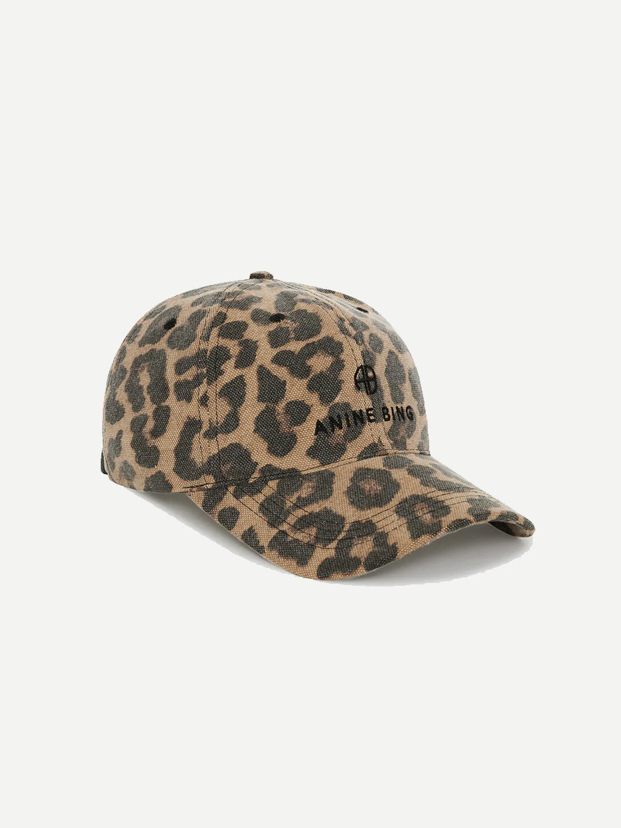 Anine Bing Jeremy Baseball Cap in Leopard