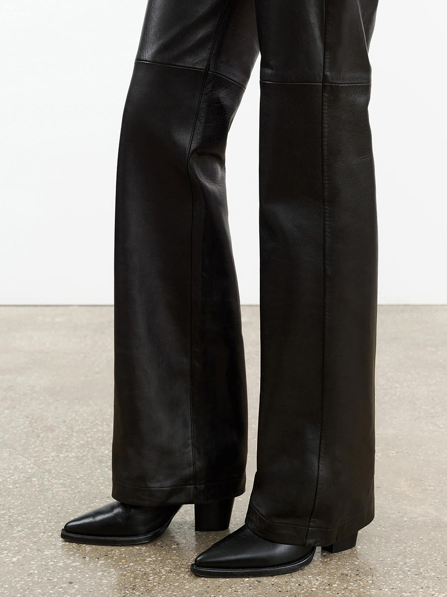 Nili Lotan Joan Leather Pant in Black