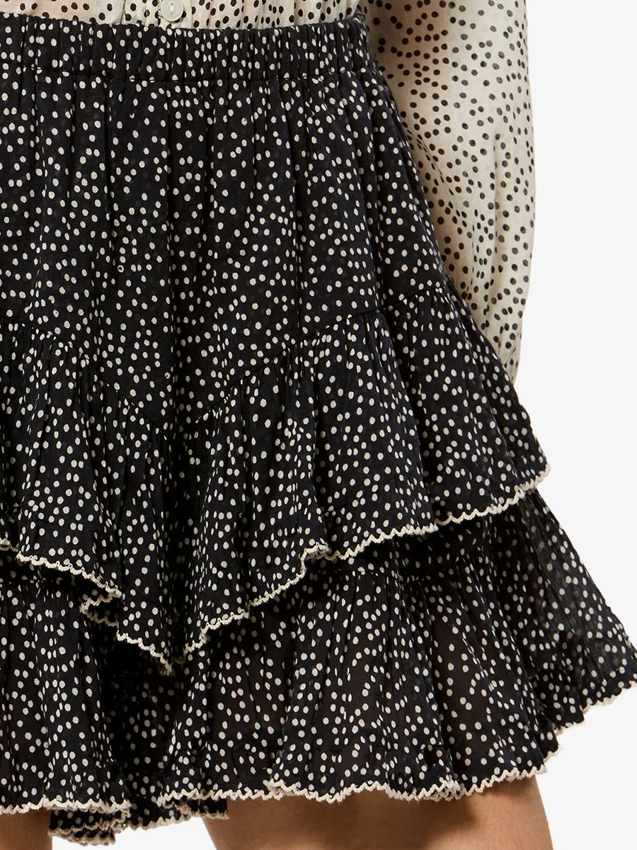 Jocadia Shorts in Black/Ecru Dot