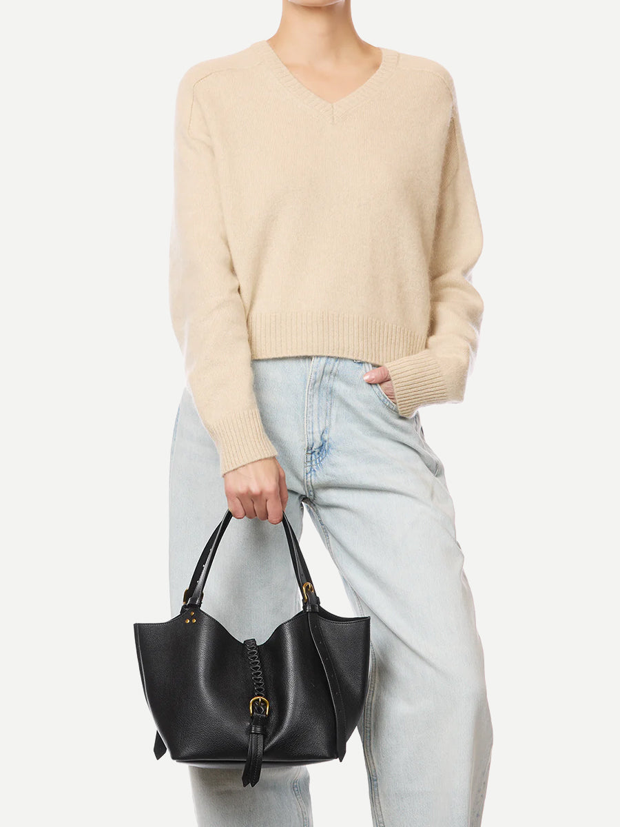 Jerome Dreyfuss Joseph Small Bag in Noir Brass