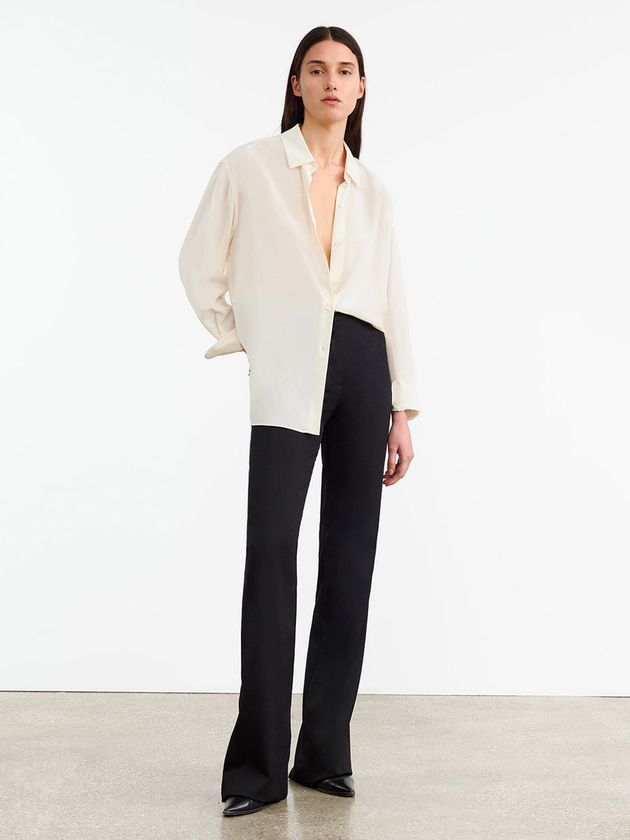 Shop Nili Lotan Julien Shirt in Ivory at Adam Heath Australia