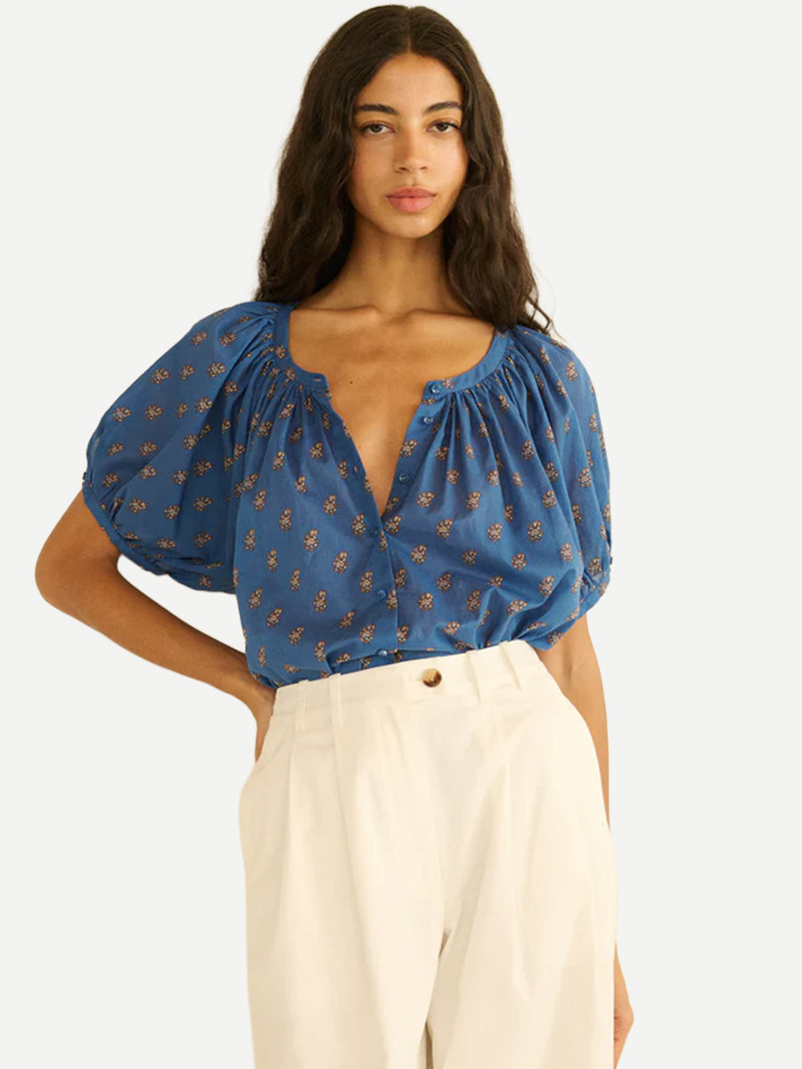 Doen June Top in Eartha Paisley