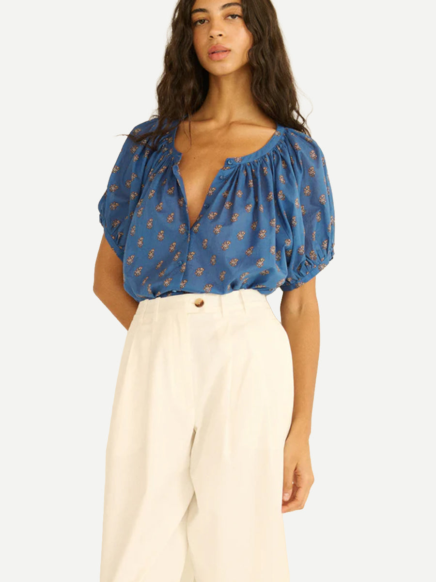 Doen June Top in Eartha Paisley
