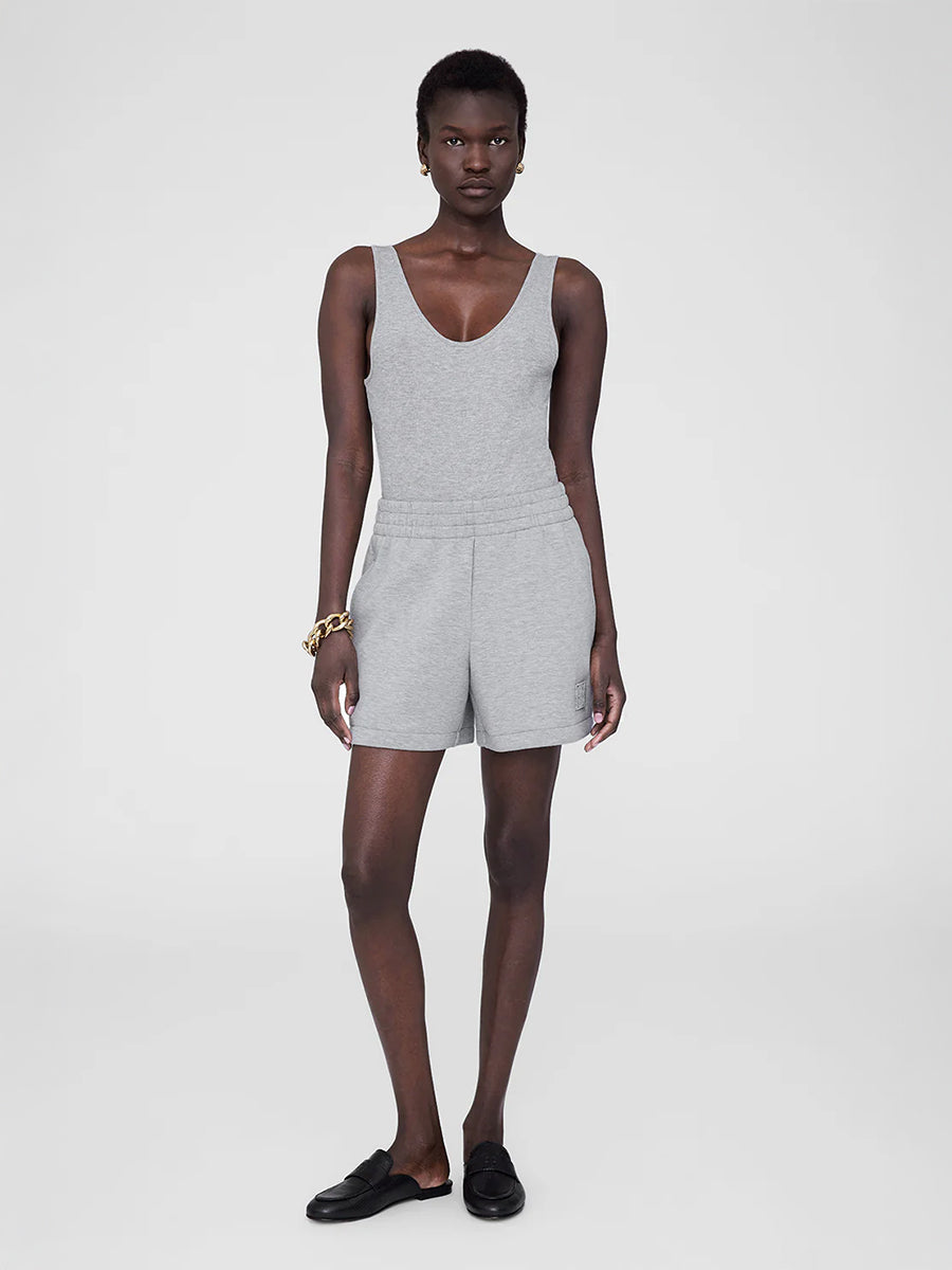 Kam Short Framed Monogram in Heather Grey