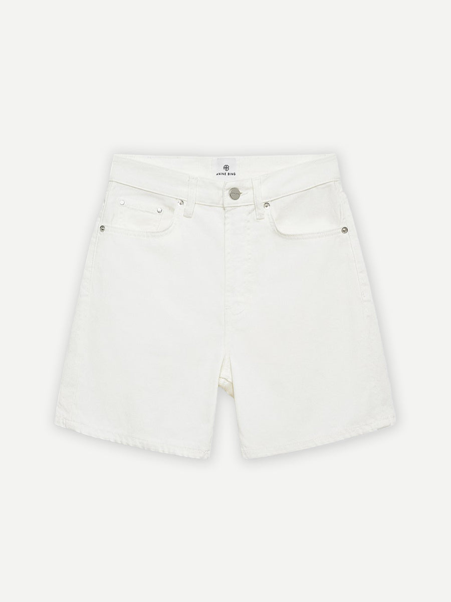 Anine Bing Kat Short in Ecru