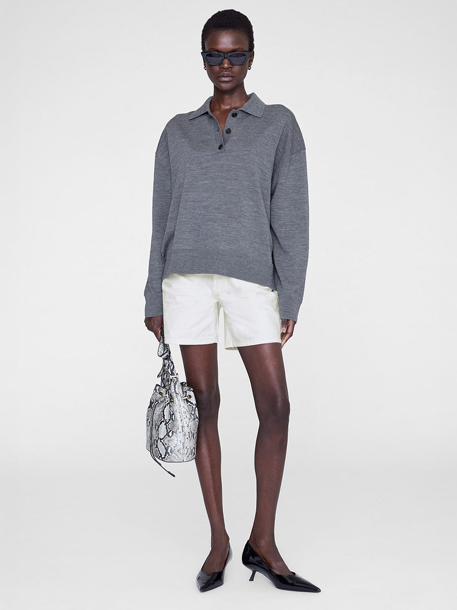 Anine Bing Kat Short in Ecru