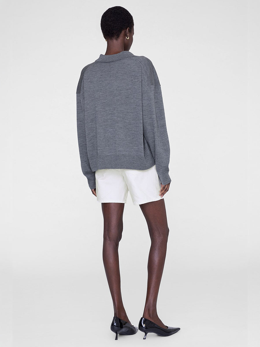 Anine Bing Kat Short in Ecru