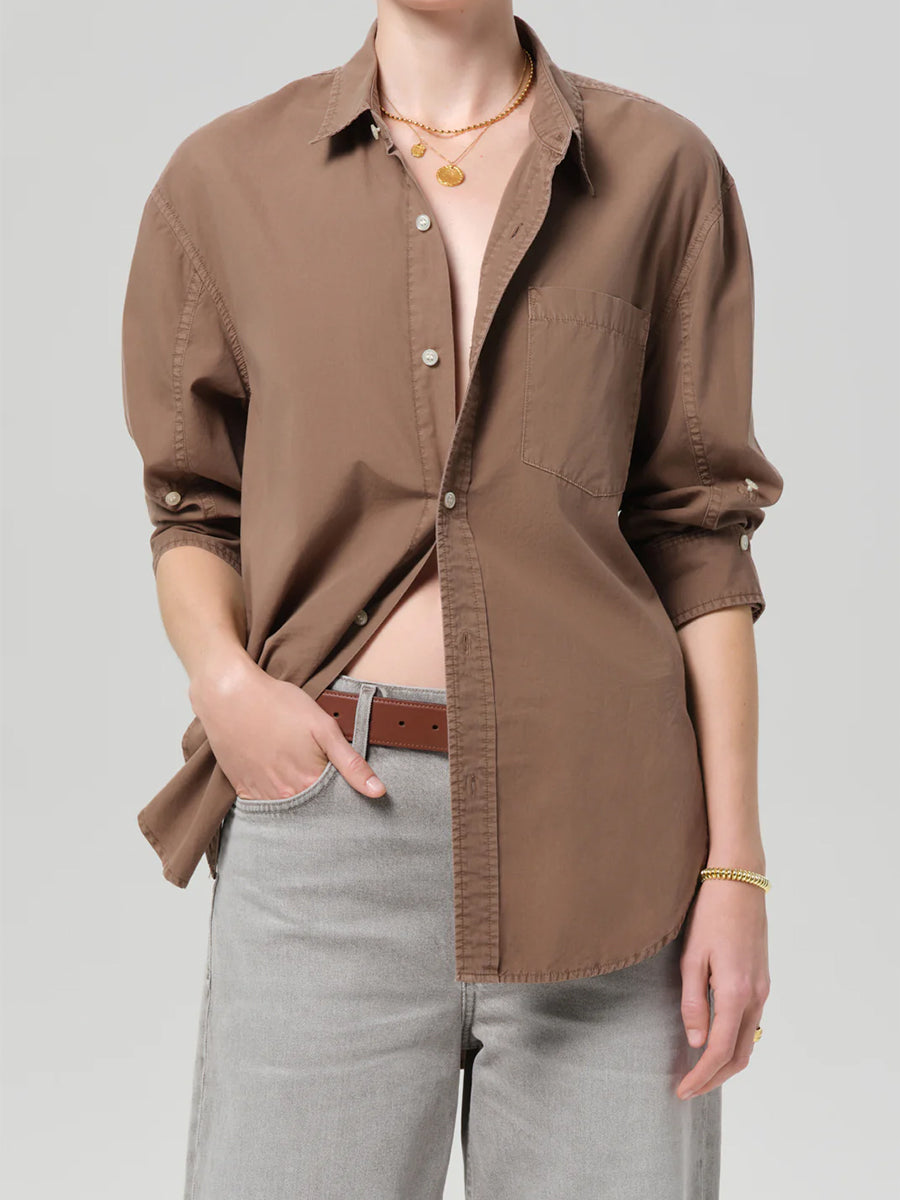 Citizens of Humanity Kayla Shirt in Cocoa
