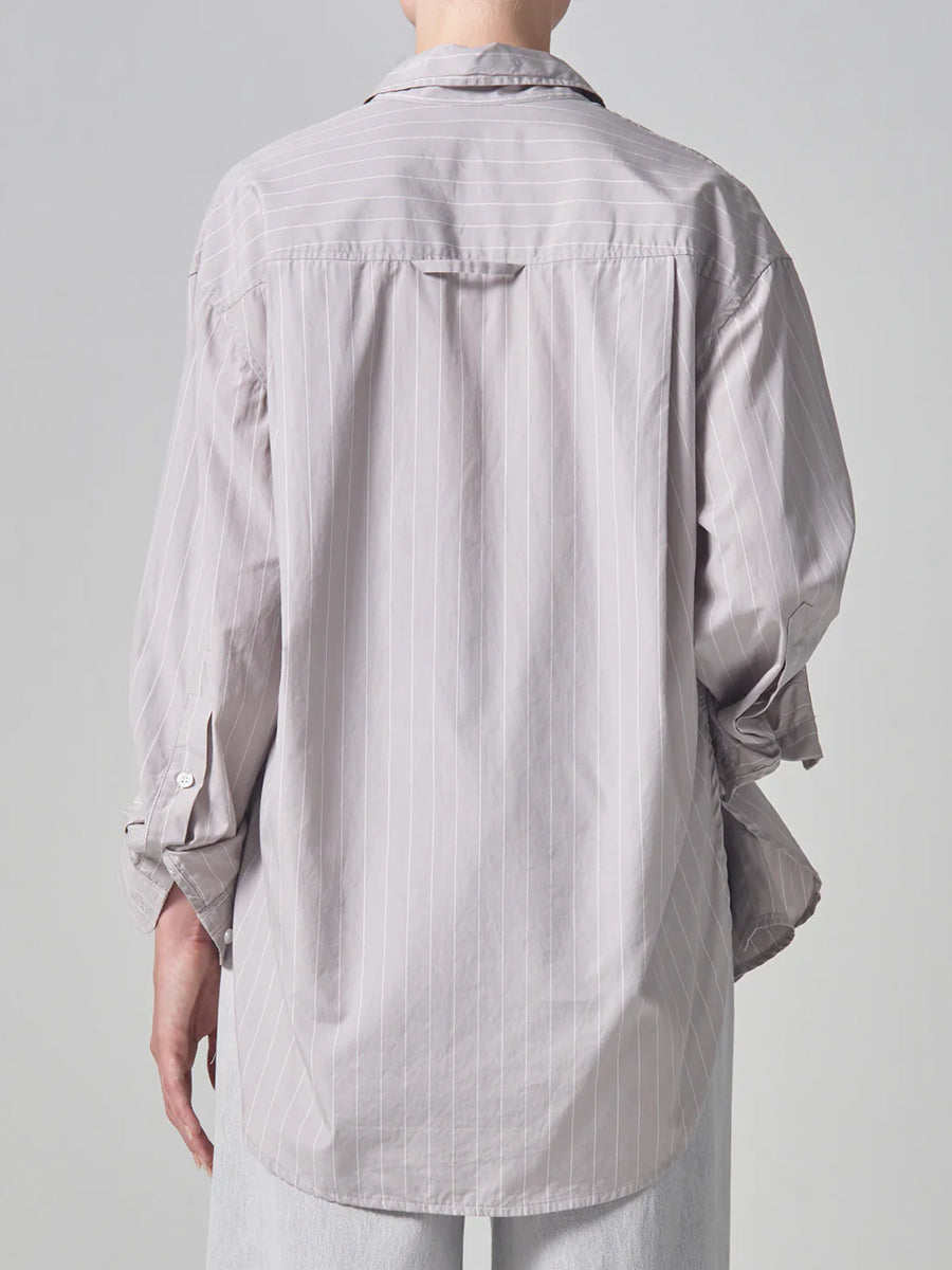 Kayla Shirt in Tailor Grey Stripe