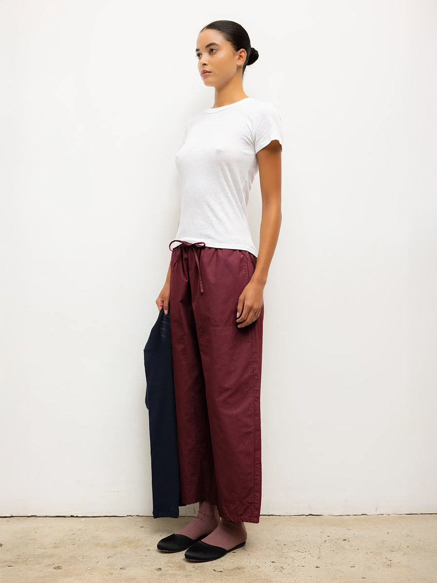 Kyoto Drawstring Pant in Maroon