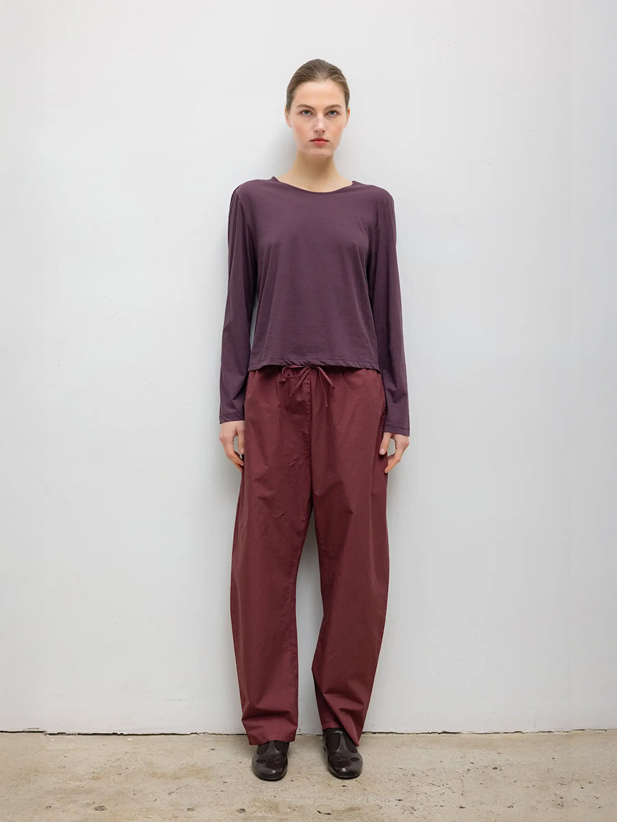 Kyoto Drawstring Pant in Maroon