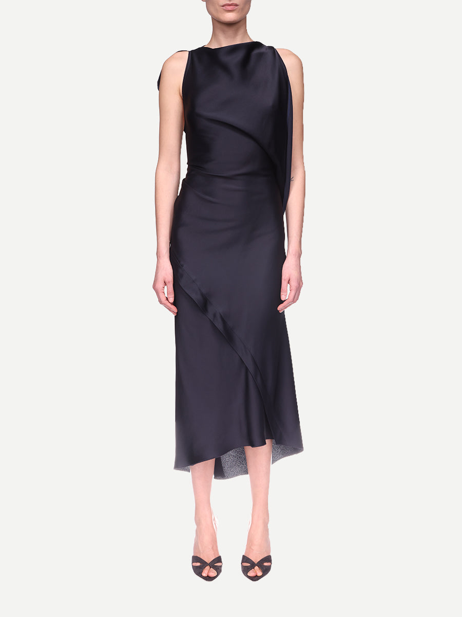 Kyra Midi Dress in Midnight