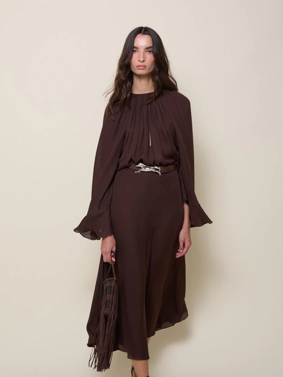 La Bohemia Top in Dark Chocolate