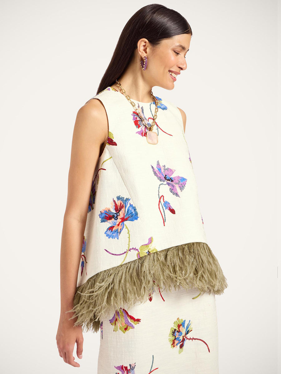 La DoubleJ Pencil Skirt in Infiorata White | Shop Adam Heath, in-store and online