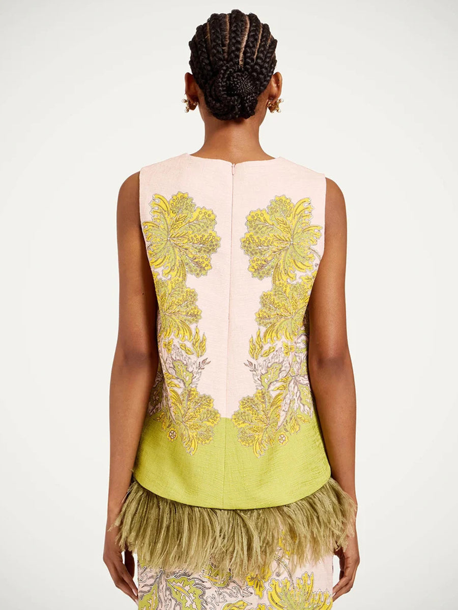 La Scala Top in Swathe Placee Pink