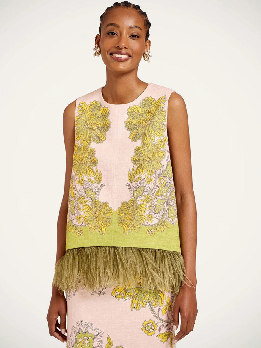 La Scala Top in Swathe Placee Pink