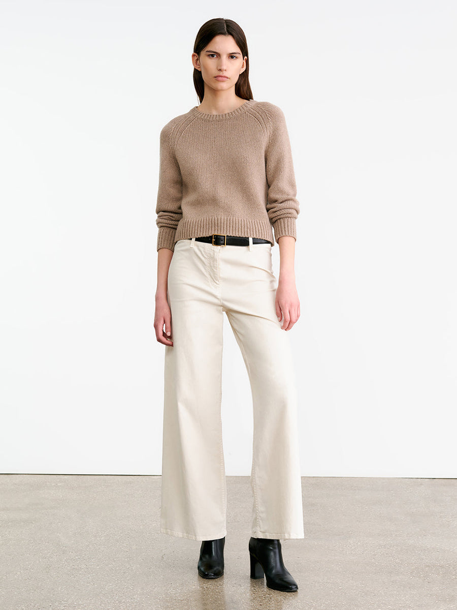Nili Lotan Laurel Sweater in Taupe Melange | Shop Now at Adam Heath In Store and Online, Western Australia